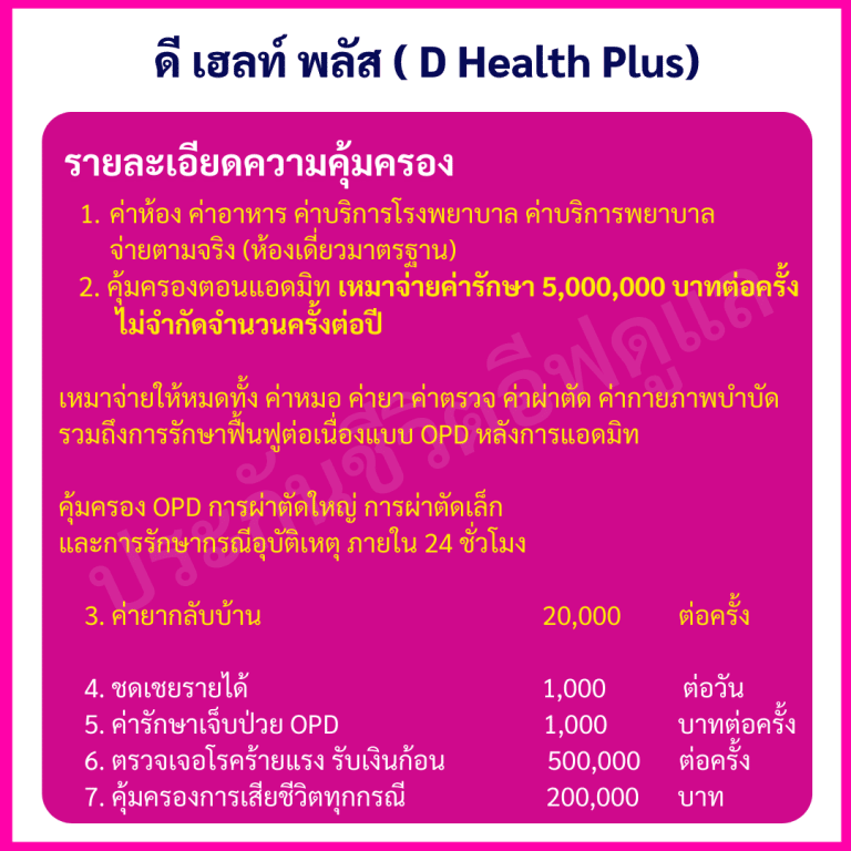 ดีเฮลท์ พลัส คุ้มครอง